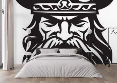 Raiders of the North A Viking Logo of Power Thors Triumph A Viking Symbol of Thunder Wall mural