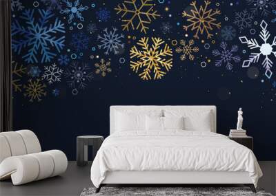 Happy Holidays, season's greetings and new year vector template with Christmas element decoration Wall mural