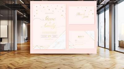 Marble wedding card Wall mural