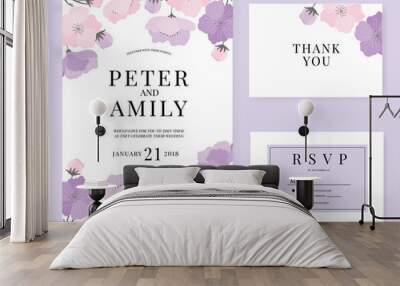 wedding invitation card Wall mural