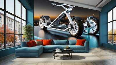 motorcycle on the road Wall mural