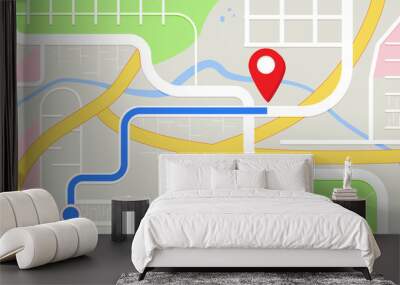 city map for any kind of digital info graphics and print publication. gps map.EPS10 separate layers. Wall mural