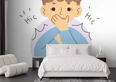 Hiccup 3 cute on a white background, vector illustration.
 Wall mural