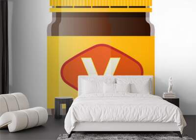 Australian food vegemite cartoon vector illustration isolated object Wall mural