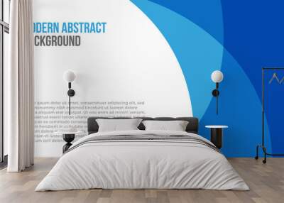 abstract blue and white background vector . modern and clean background style Wall mural