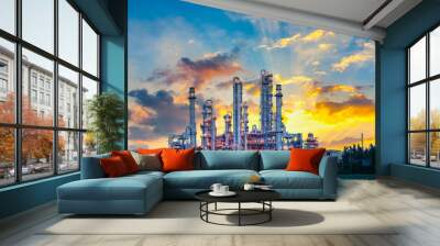 Power plant for Industrial at twilight Wall mural