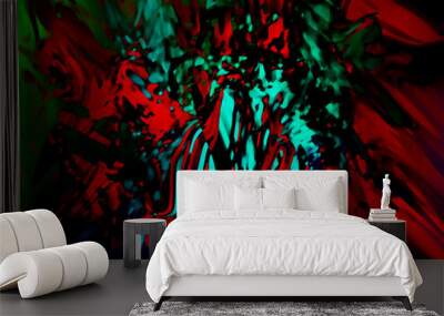 Abstract colorful background. Dynamic smooth shapes template for design Wall mural