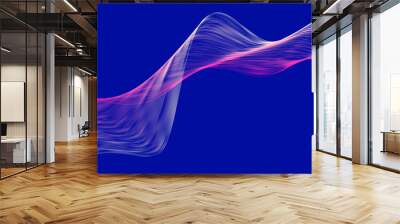 abstract waves on blue background Wall mural