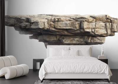 Floating Rock Platform isolated on white background. Wall mural