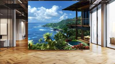 OCEAN VIEW WALLPAPER BACKGROUND Wall mural