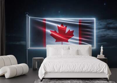 Flag Canada Neon Backgrounds for advertising Texture for editor Picture for marketing Image for internet marketing Template for editor Wallpaper for desktop ads marketing business website online store Wall mural