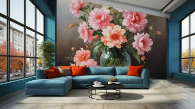 Hand made flower painting high resolution. suitable for print. Wall mural