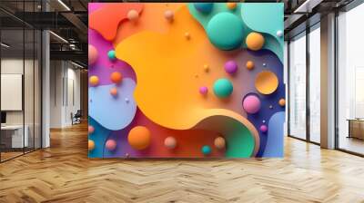 Radiant 3D Artistic Illustration. Wall mural