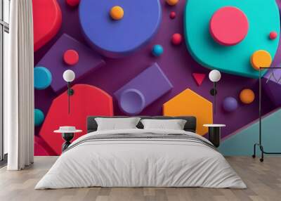 Striking Abstract 3D Background. Wall mural