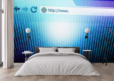 Blue Browser Technology Concept Background Wall mural