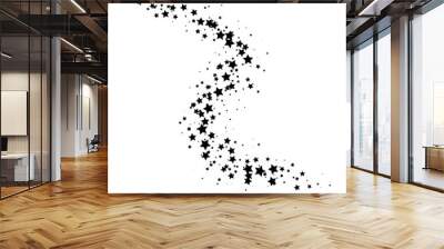 Black star way vector illustration Wall mural