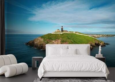 Ballycotton Lighthouse in county Cork is one of only two black lighthouses in Ireland Wall mural