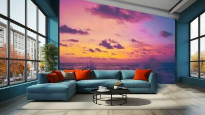 Landscape. Sunset over the Indian Ocean Wall mural