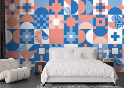 Geometric cover design, banner. Colorful geometric pattern. Geometric colorful background Wall mural