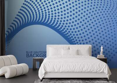 Baby blue abstract background with halftone for backdrop or presentation Wall mural