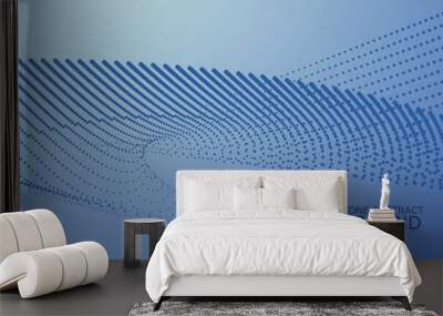 Baby blue abstract background with halftone for backdrop or presentation Wall mural