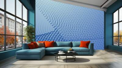 Baby blue abstract background with halftone for backdrop or presentation Wall mural