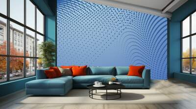 Baby blue abstract background with halftone for backdrop or presentation Wall mural