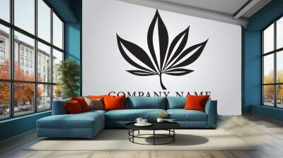 Leaf logo company design vector image on the white background Wall mural