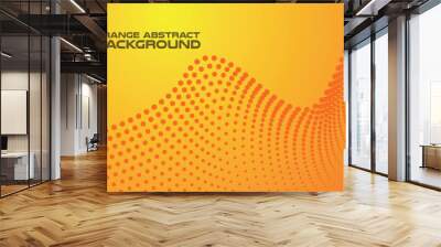 Orange halftone abstract background for backdrop or presentation Wall mural