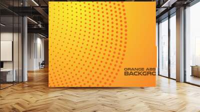 Orange halftone abstract background for backdrop or presentation Wall mural