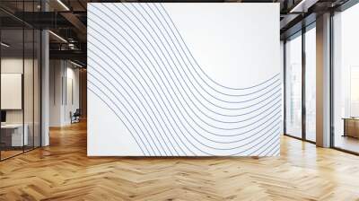 White gradient background with dynamic curve line wallpaper vector image for backdrop or presentation Wall mural