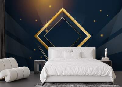 Abstract black and gold shapes background Wall mural