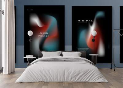 Abstract Gradient Posters With Modern Fluid Concepts Design Wall mural