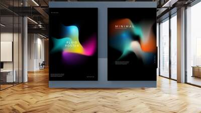 Abstract Gradient Posters With Modern Fluid Concepts Design Wall mural