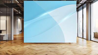 Abstract light blue background with soft white gradient color. Vector illustration abstract graphic design banner pattern presentation background web template. Wall mural