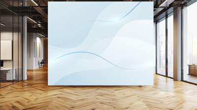 Abstract light blue background with soft white gradient color. Vector illustration abstract graphic design banner pattern presentation background web template. Wall mural