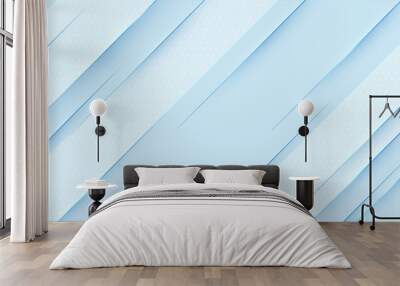 Abstract shape on light blue background Wall mural