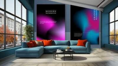 Colorful gradient abstract vector poster background Wall mural