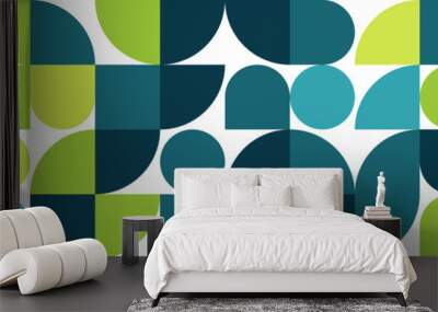 Flat colorful mosaic pattern design banner background Wall mural