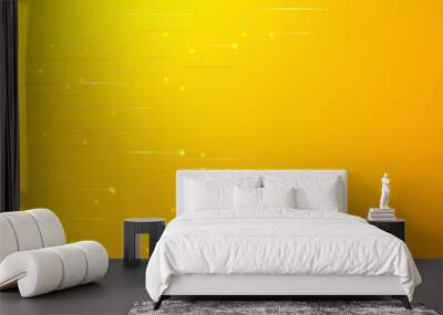 Modern orange and yellow abstract futuristic technology background. Abstract minimal orange background with geometric creative and minimal gradient trendy colors. Abstract colorful orange background Wall mural