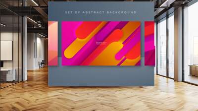 Modern trendy viva magenta 2023 background with pink magenta and orange gradient color. Vector illustration abstract graphic design banner pattern presentation background web template. Wall mural