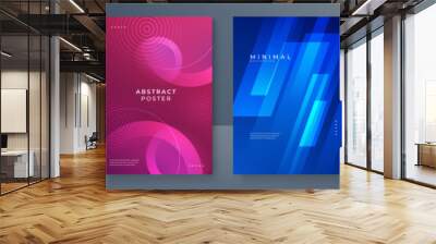 Vector colorful abstract geometric poster Wall mural