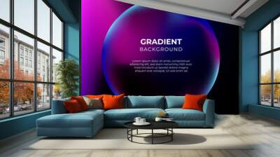 Vector colorful gradient abstract poster design Wall mural