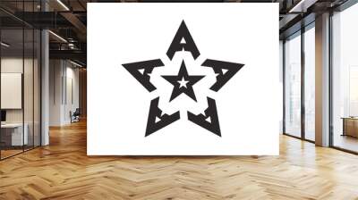 A star logo design Wall mural