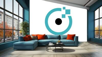 eye pixel logo design vector sign Wall mural