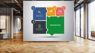 Consensus - Speech Bubble Concept Wall mural