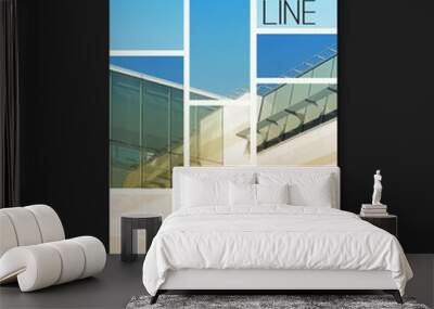 modern style tiled flyer or cover design for your business with urban theme - applicable for busines Wall mural