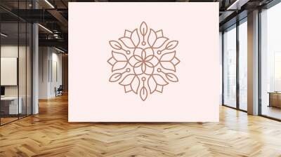 flower mandala ornament vector icon logo design Wall mural