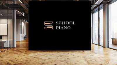 piano school logo design Wall mural