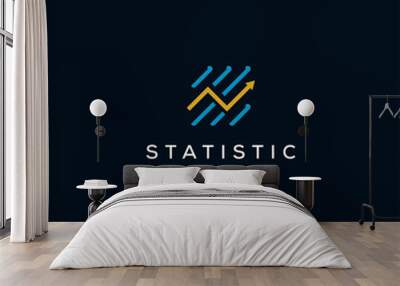 statistic technology logo design Wall mural